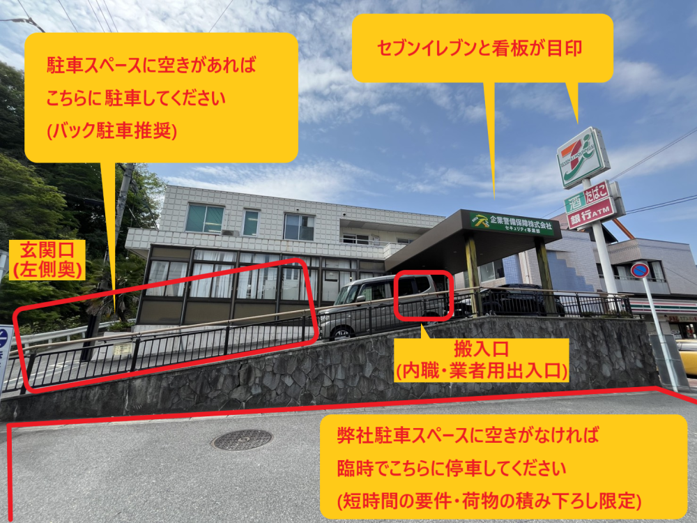 企業警備保障㈱セキュリティ事業部アクセス方法